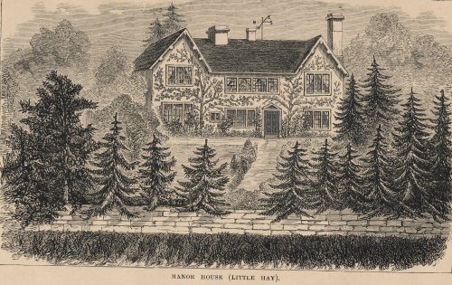 Image: drawing of Little Hay Manor House