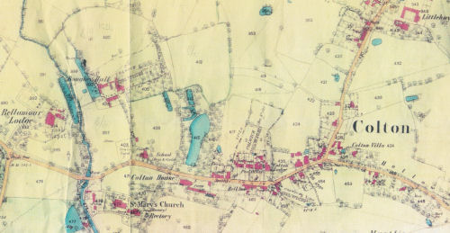 Image of map of Colton village centre